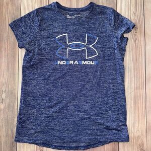 Girls Under Armour Large Heather Blue Shirt